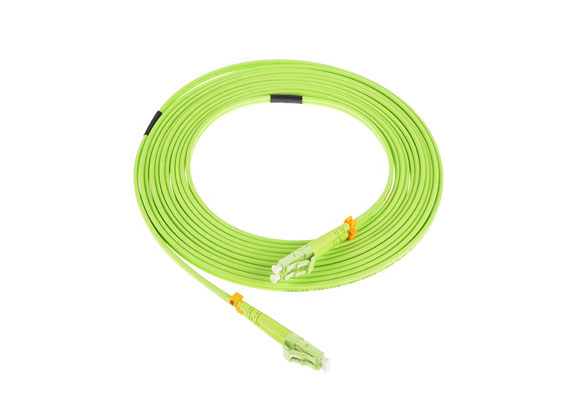 Fiber Optic Patchcord LC/PC-LC/PC Jumper Cables Multimode OFNR OM5 Green Color