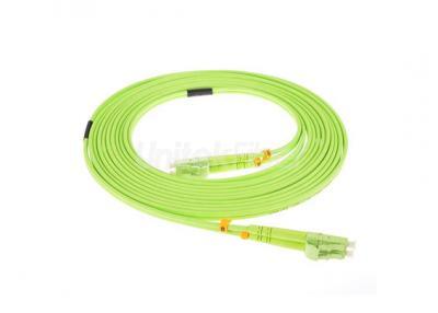 Fiber Optic Patchcord LC/PC-LC/PC Jumper Cables Multimode OFNR OM5 Green Color