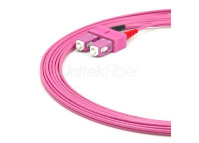 SC to SC Duplex Fiber Optic Patch Cord 50/125um OM4 for 40 Gigabit Transmission Bandwidth