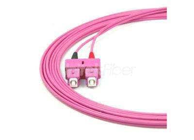 SC to SC Duplex Fiber Optic Patch Cord 50/125um OM4 for 40 Gigabit Transmission Bandwidth