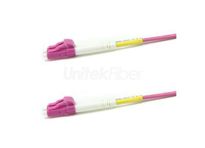 Patchcord LC/UPC to LC/UPC Fiber Optic Jumper Cable 50/125um 2.0mm 40G OM4 Pink