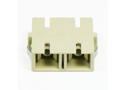 Flangeless SC UPC Fiber Optical Cable Adapter OM1 Duplex Beige Color 0.2dB