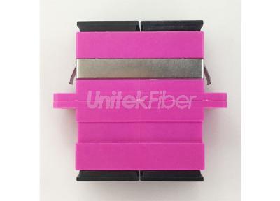SC-SC Flanged Fiber Optic Adapter Duplex Pink Color 0.2dB