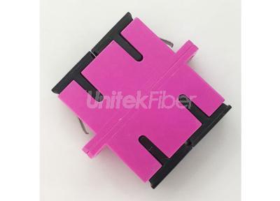 SC-SC Flanged Fiber Optic Adapter Duplex Pink Color 0.2dB