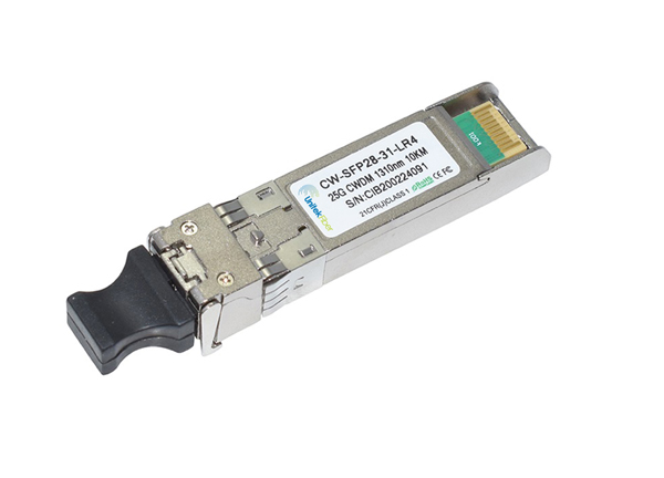 25G SFP28 LR4 Optical Transceiver With Duplex LC Connectors 1470-1610nm 10KM