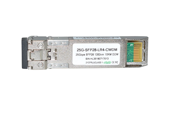 CWDM 25G SFP28 Optic Transceiver Module 1350nm 10KM DDM Compatible With Multiple Brands