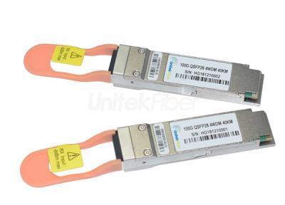 100G QSFP28 Optical Transceiver 1310nm 40km 4WDM Compatible with DELL 3