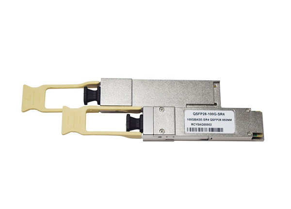 high reliability qsfp28 100g sr4 optical transceiver in fiber optic network equipment 850nm 100m 1