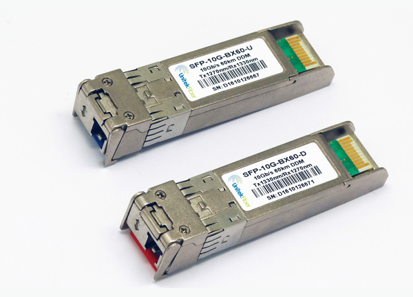 10G BIDI SFP+ Optical Transceiver for Networking Switches Tx1330nm/Rx1270nm 40KM