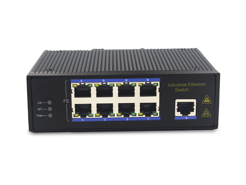 Industrial-grade Ethernet Switch Unmanaged 9-Port 100Mbps High Performance for Data Center