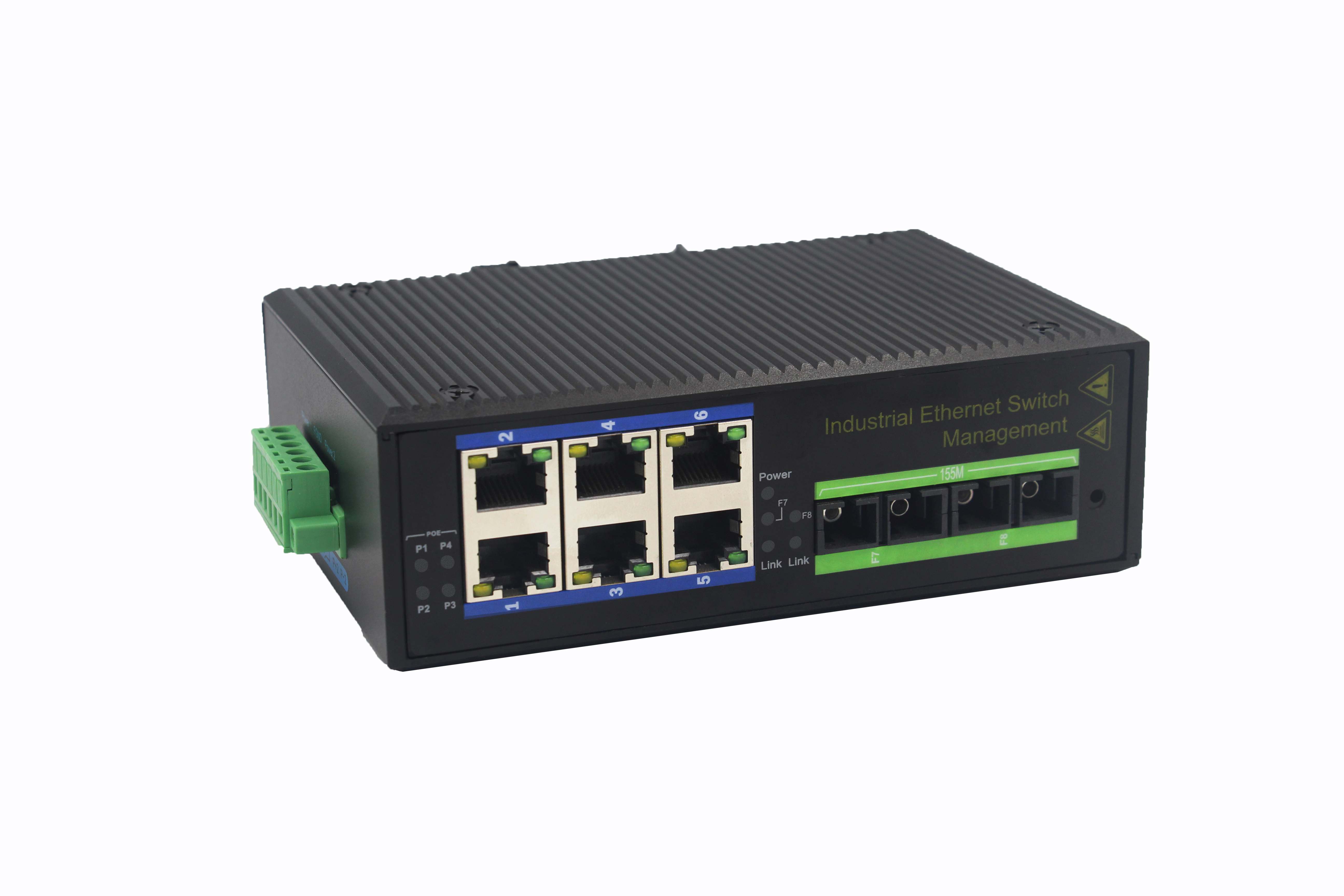 Managed Industrial Ethernet Switch 2 Optical Ports and 6 RJ45 Ports 100m China Wholesale