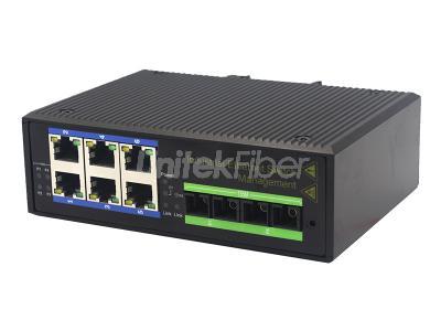 Managed Industrial Ethernet Switch 2 Optical Ports and 6 RJ45 Ports 100m China Wholesale