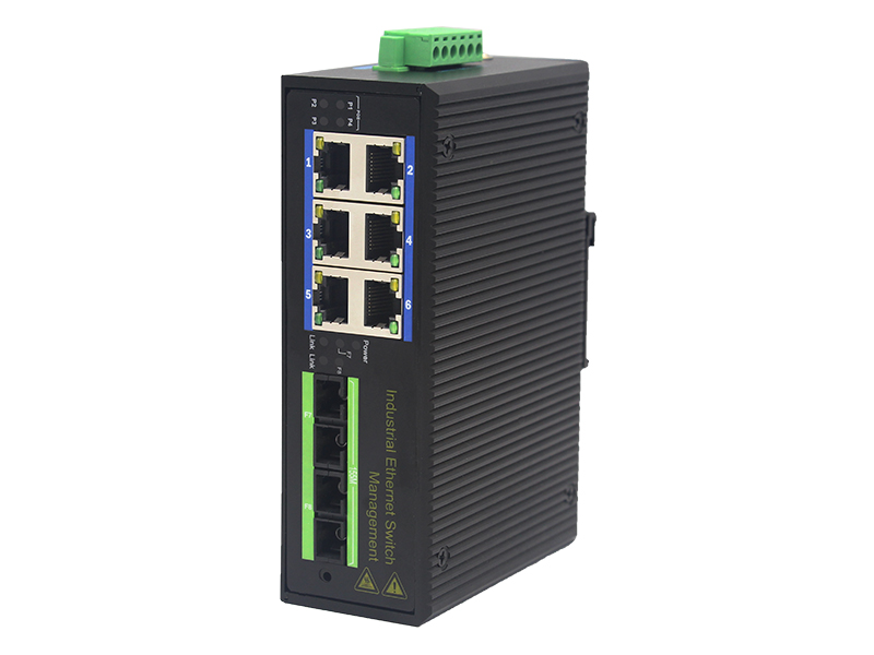 Managed Industrial Ethernet Switch 2 Optical Ports and 6 RJ45 Ports 100m China Wholesale
