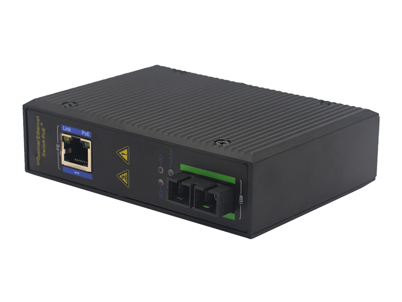 1 Fiber Port 1 Electric Port 100M Industrial-grade POE Industrial Ethernet Switch