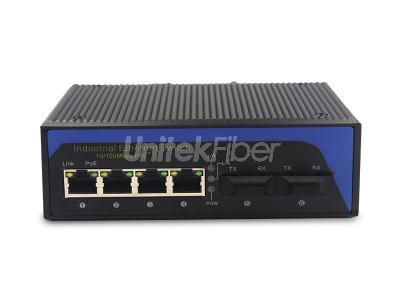 PoE DIN Rail 10/100Mbps 2 Optical Ports 4 RJ45 Ports Industrial Ethernet Switch China