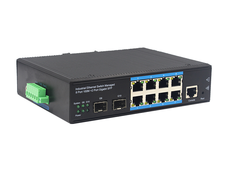 Brands 2 Gigabit SFP Ports 8 10/100Mbps Electrical Ports Managed Industrial-grade Ethernet Switch