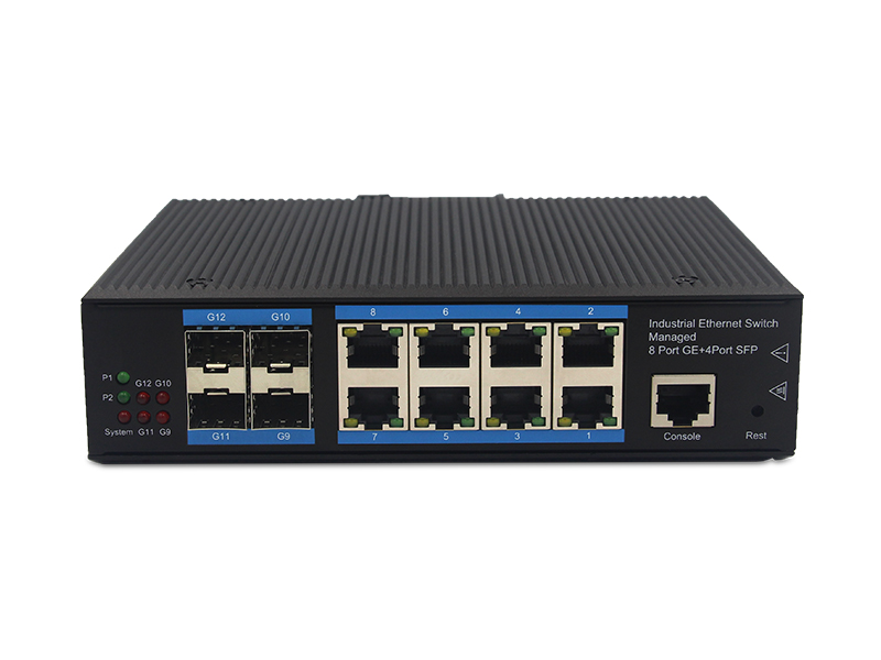 Best Quality Managed Gigabit Electrical 8 Ports 4 Port SFP Industrial Ethernet Switch