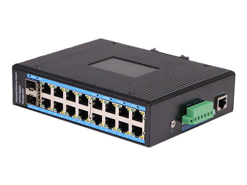 Full Gigabit 16 Electrical Ports and 2 Optical Ports Industrial POE Switch Vendors