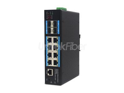 Best Quality Managed Gigabit Electrical 8 Ports 4 Port SFP Industrial Ethernet Switch