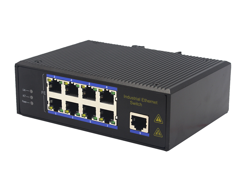 Industrial-grade Ethernet Switch Unmanaged 9-Port 100Mbps High Performance for Data Center