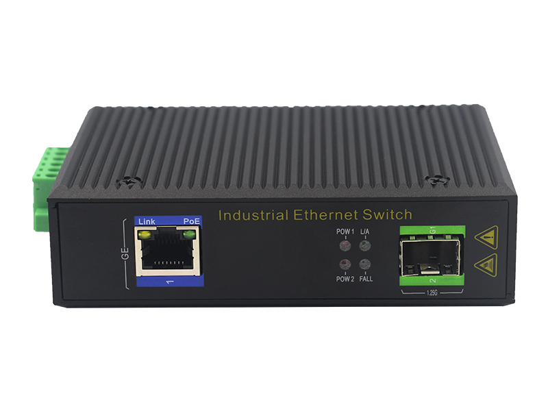 Customized 1000M 1port Rj45 1port SFP Full Gigabit Industrial POE Ethernet Switch