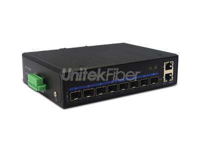 High Reliability Industrial POE Switch Full Gigabit SFP 8 Ports 1000m Electrical 2 Ports