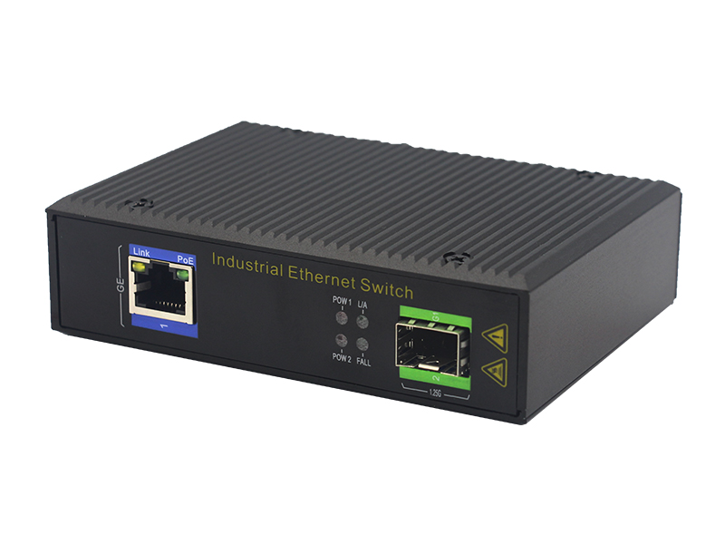 Customized 1000M 1port Rj45 1port SFP Full Gigabit Industrial POE Ethernet Switch