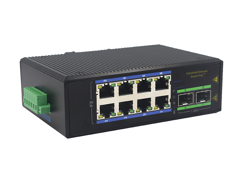 Unmanaged 100M 8 Electrical Ports 0/100/1000M 2 SFP Ports Industrial Ethernet PoE Switch Manufactures