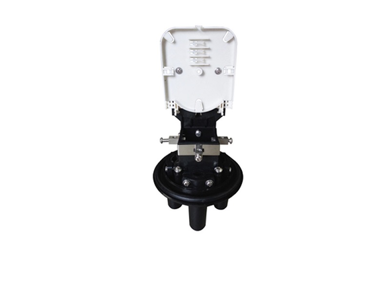 Outdoor Waterproof Mini Vertical Optical Fiber Splice Closure 2 Inlet 2 Outlet 48 Cores