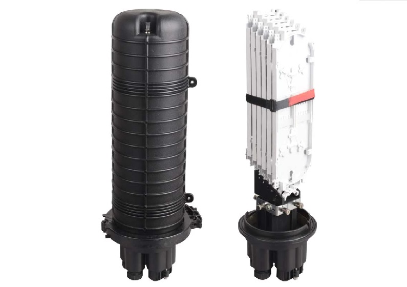 Joint Box with 2 Inlet and 4 Outlet 144 Cores Dome Type Fiber Optic Splice Closure