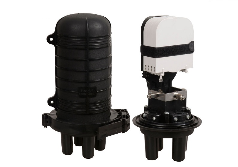 Outdoor Pole Duct Installation 48 Core Mini Type Vertical Joint Box Enclosure with 1 Inlet and 3 Outlet