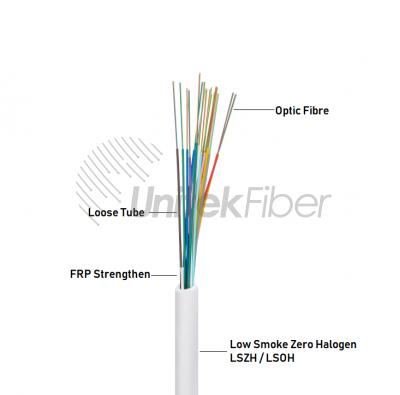 FTTB Indoor Fiber Optic Cable 2-288 cores Loose Tube Multi-cores Micro-tube G6571A Riser FR LSZH White|Black