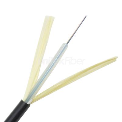 Uni-tube Indoor|Outdoor Fiber Optic Drop Cable 12 24 fibers G657A2 OS2 Single Mode|Multimode Rated LSZH Black