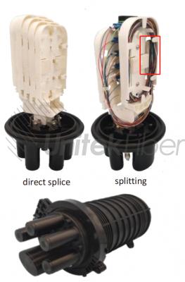 Heat Shrinking Vertical Fiber Optic Splice Closure 96cores 1 Input 7 Output