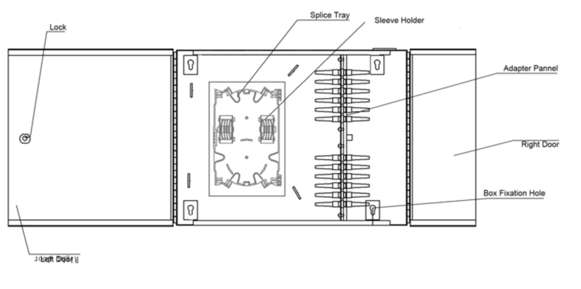 drawing of wall mounted odf
