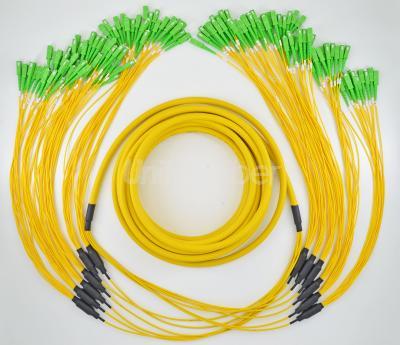 FTTH Bulk Fiber Optic Trunk Cable Jumper SC 72 cores G657A1 Single Mode Yellow Raiser OFNR