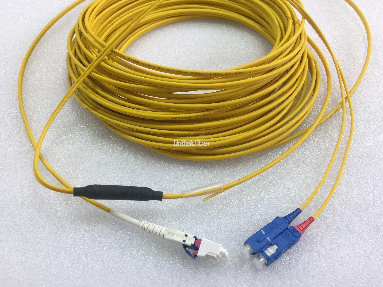 Fiber Optic Patch Cord LC/UPC-SC/UPC Duplex Traceable Jumper Cables Singlemode G657A1 LSZH 5m 10m