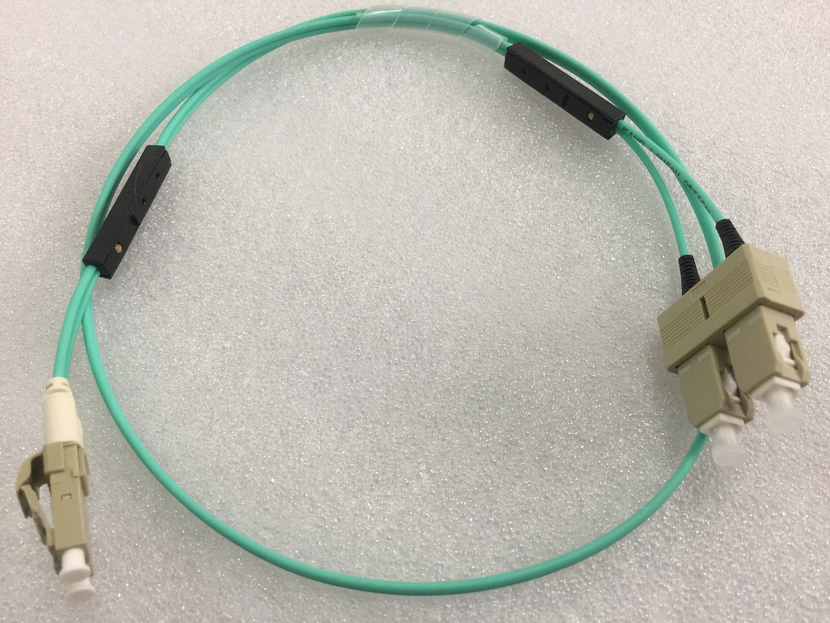 Traceable Fiber Optic Jumper Cable LC/PC-SC/PC Patchcord Duplex OM3 Aqua 1M LSZH