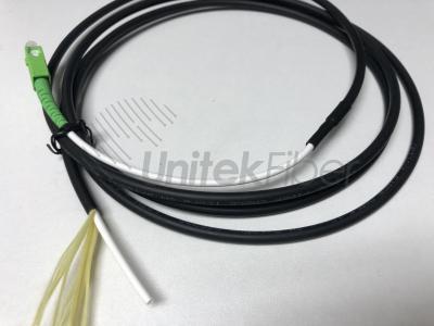 Indoor/Outdoor SC/APC Fiber Optic Pigtail 4.8mm Ruggedized Double Jacket G657A1 3 Meters