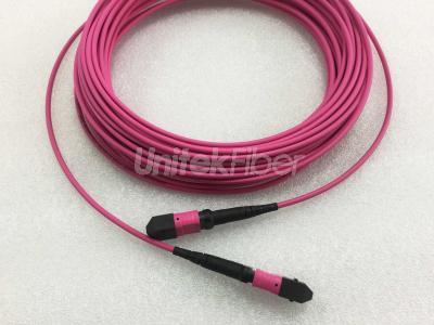 High Density MPO/MTP Fiber Cable|MPO- MPO Trunk Cable 12 cores OM4 Pink 10M LSZH