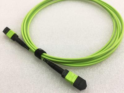 Data Center MTP MPO Fiber Cable|12 cores MPO- MPO Fiber Optic Jumper OM5 Green 1M LSZH