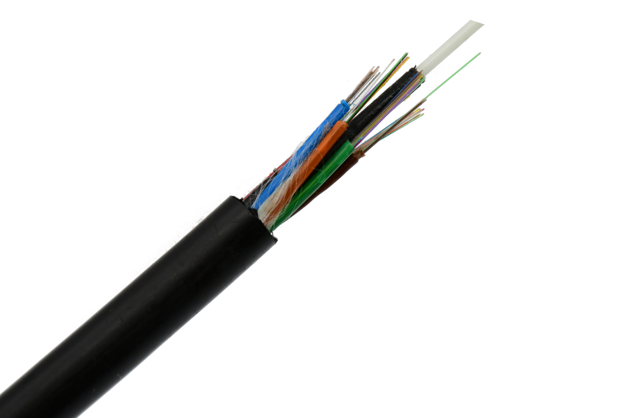 Duct Outdoor Fiber Optic Cable GYFTY 12F 24F 48F 96F 144F 288F Single Mode G652D PE Black
