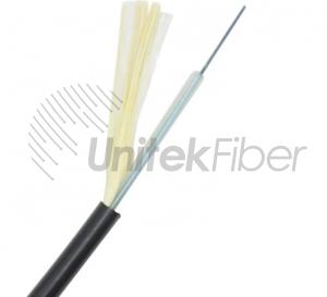 Uni-Tube Indoor|Outdoor Fiber Optic Drop Cable 12 24 Fibers G657A2 OS2 Single Mode|Multimode Rated LSZH Black