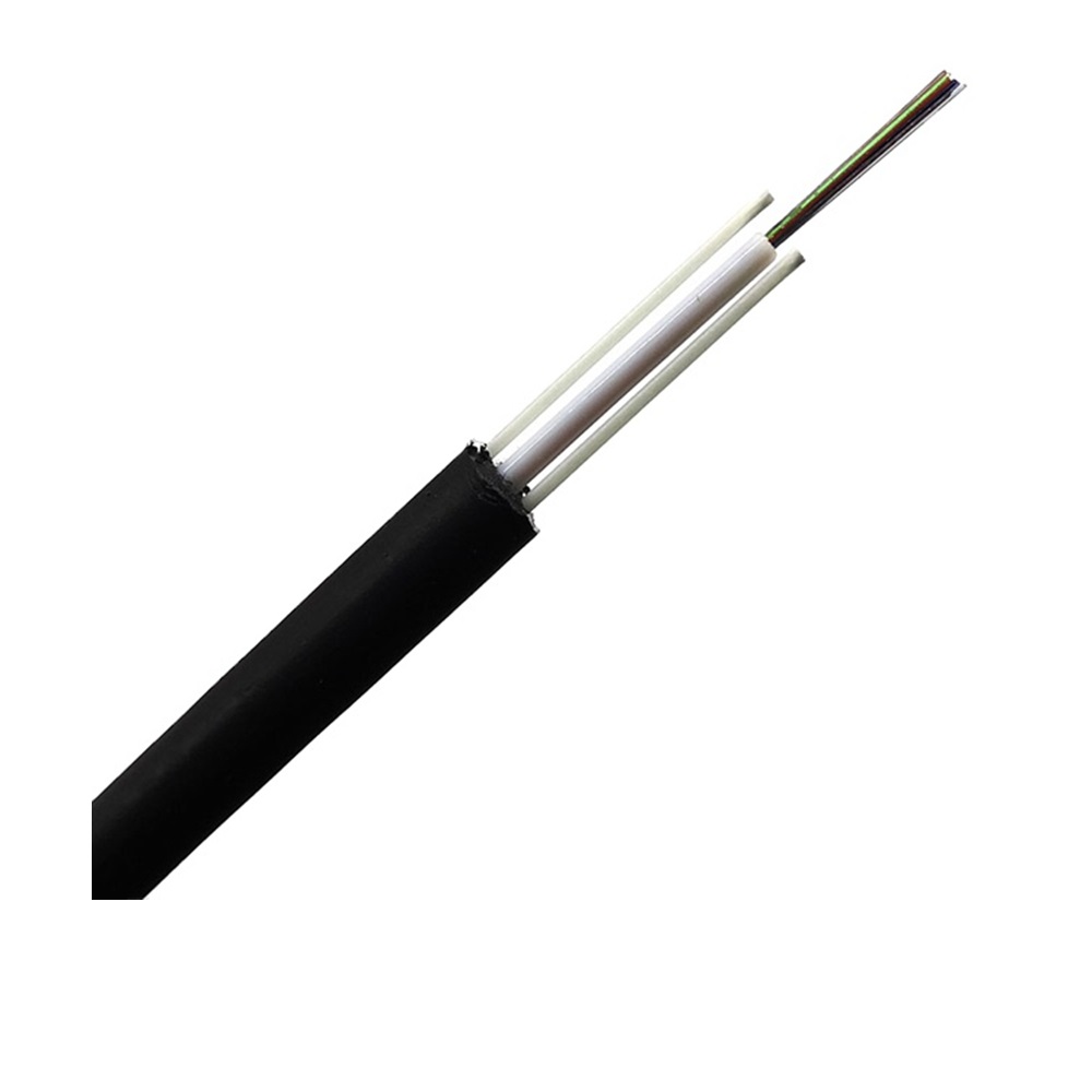 Outdoor Fiber Optic Cable GYFXTY 6 12 24 Core SM MM Central Loose Tube FRP PE Jacket Black