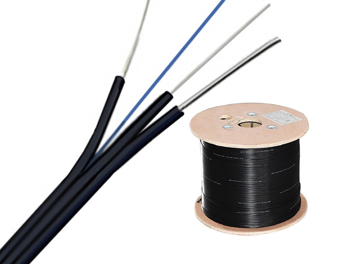 Outdoor FTTH Self-Supporting GJXFH Fiber Optic Drop Cable 1 Cores G657A1 SM LSZH Black