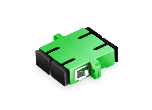 Flange SC/APC Fiber Optic Adapter Duplex Green Color 0.2dB