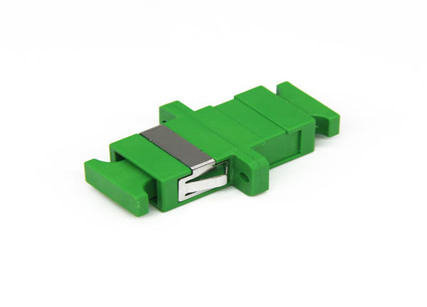 Flange Fiber Coupler SC/APC Female to SC/APC Female Optic Adapter Green