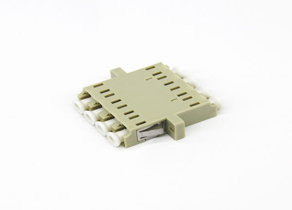 High Performance LC to LC Optical Cable Adapter Quadplex Multimode Beige