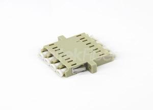 High Performance LC to LC Optical Cable Adapter Quadplex Multimode Beige