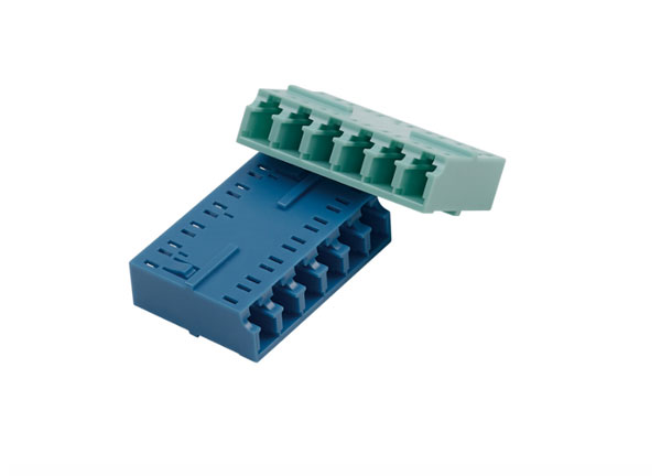 Sextuplex Fiber Optic Adapter LC to LC 6ports Fiber Optical Mating Sleeves